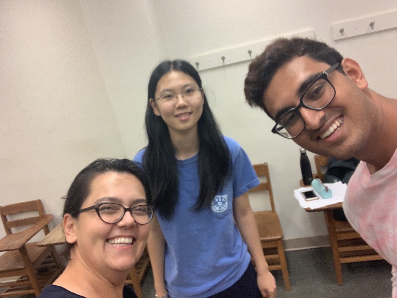 Betul Orcan-Ekmekci with undergraduate researchers Chumeng and Ethan